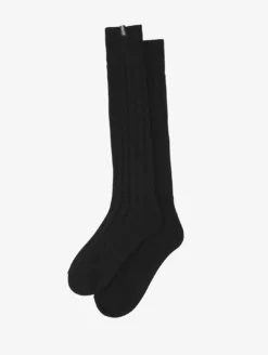 Chaussettes longues en laine mélangée - Noir