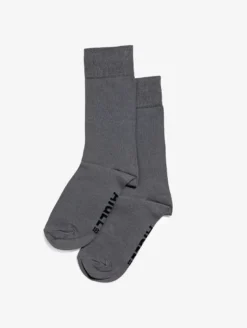 Chaussettes mi-longues en coton made in France - Gris