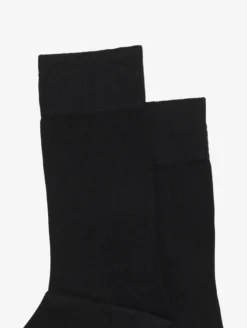 Chaussettes mi-longues en coton made in France - Noir