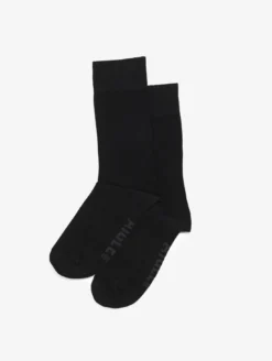 Chaussettes mi-longues en coton made in France - Noir