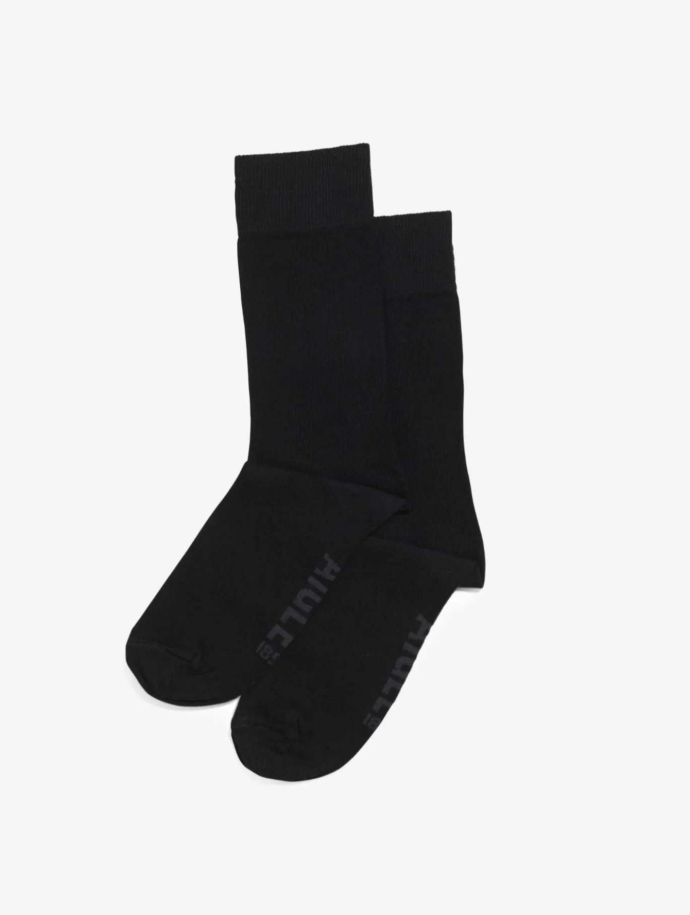 Chaussettes mi-longues en coton made in France - Noir
