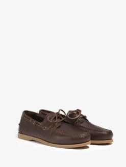 Chaussure bateau Nubila en cuir - Marron
