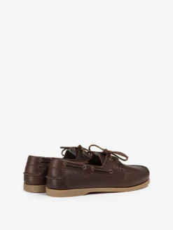 Chaussure bateau Nubil en cuir - Marron