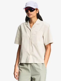 Chemise à col cubain anti-UV Dry Fast™ TEXTILE® - Beige
