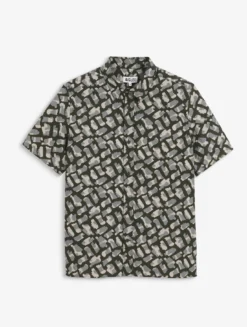 Chemise décontractée à manches courtes imprimé camouflage - Multicolore