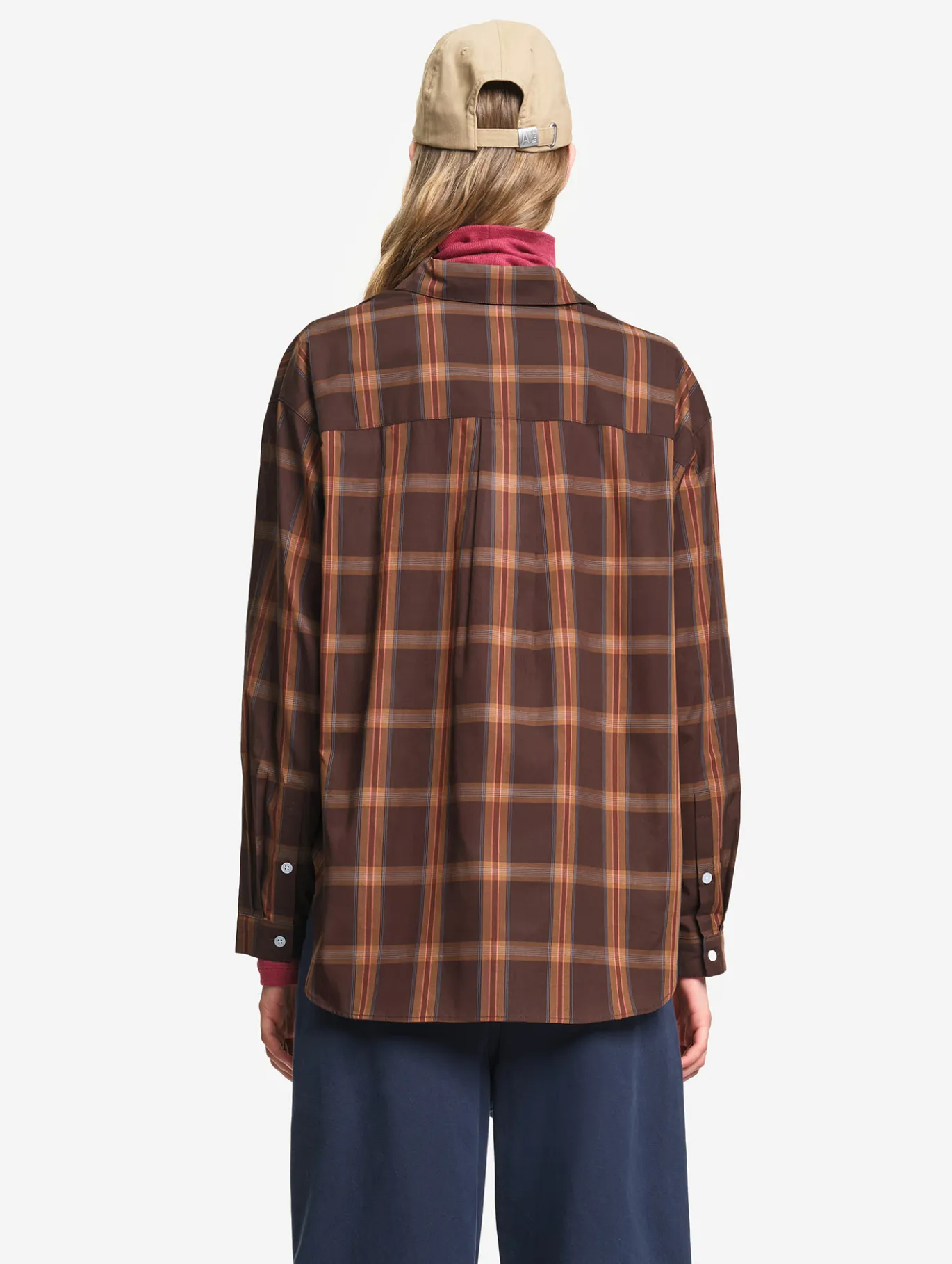 Chemise en coton à carreaux - Marron