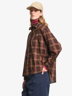 Chemise en coton à carreaux - Marron