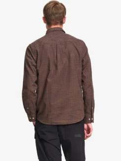 Chemise en flannelle de coton à carreaux - Marron