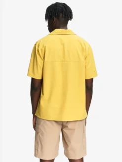 Chemise à manches courtes anti-UV avec poches - Jaune