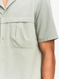 Chemise à manches courtes anti-UV avec poches - Kaki