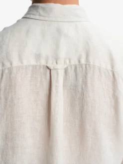 Chemise manches courtes en lin - Blanc