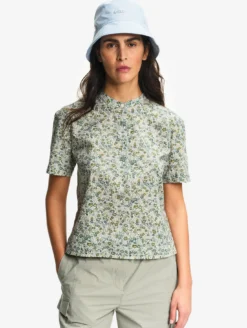 Chemise à manches courtes en voile de coton Liberty - Kaki