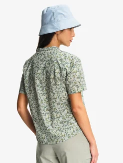 Chemise à manches courtes en voile de coton Liberty - Kaki