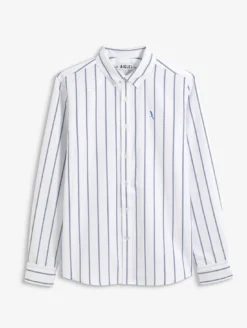 Chemise oxford rayée Dry Fast™ TEXTILE® avec logo sur la poitrine - Blanc