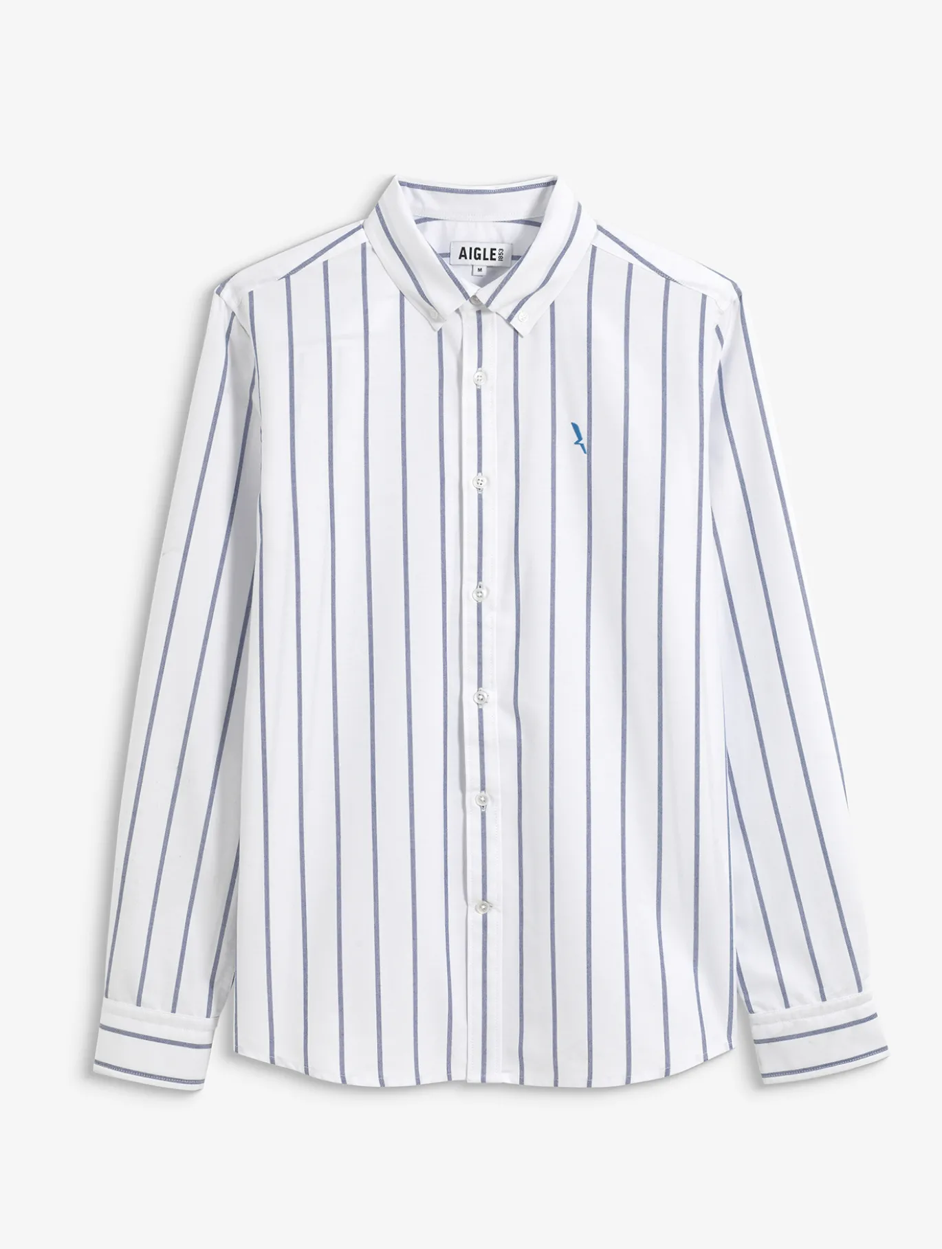 Chemise oxford rayée Dry Fast™ TEXTILE® avec logo sur la poitrine - Blanc