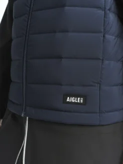 Doudoune courte T-KIT™ sans manche déperlante avec matelassage en duvets et plumes - Bleu