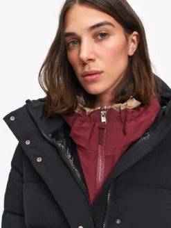 Doudoune Repreve® mi-longue déperlante - Noir