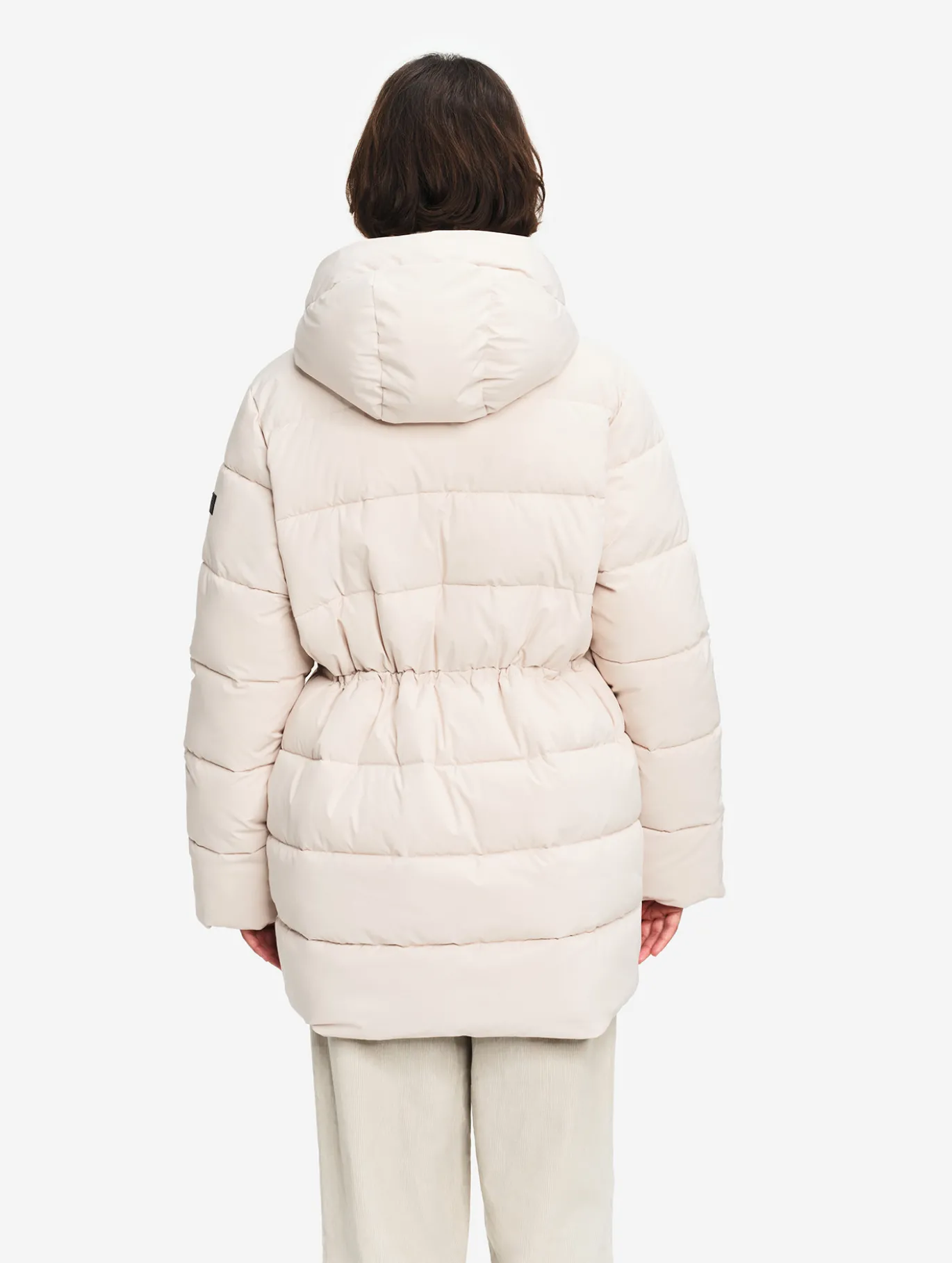 Doudoune Repreve® mi-longue déperlante - Beige