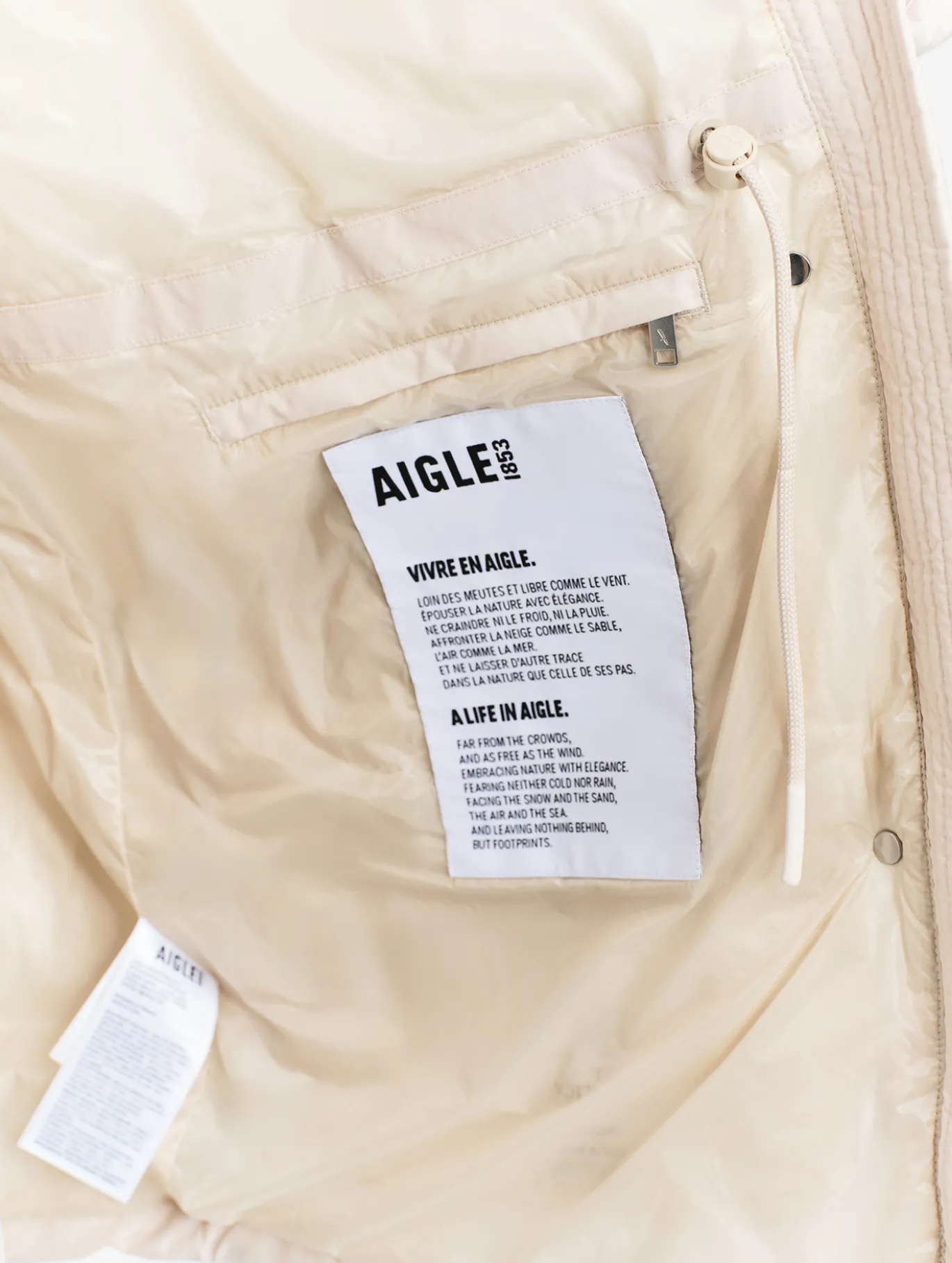 Doudoune Repreve® mi-longue déperlante - Beige