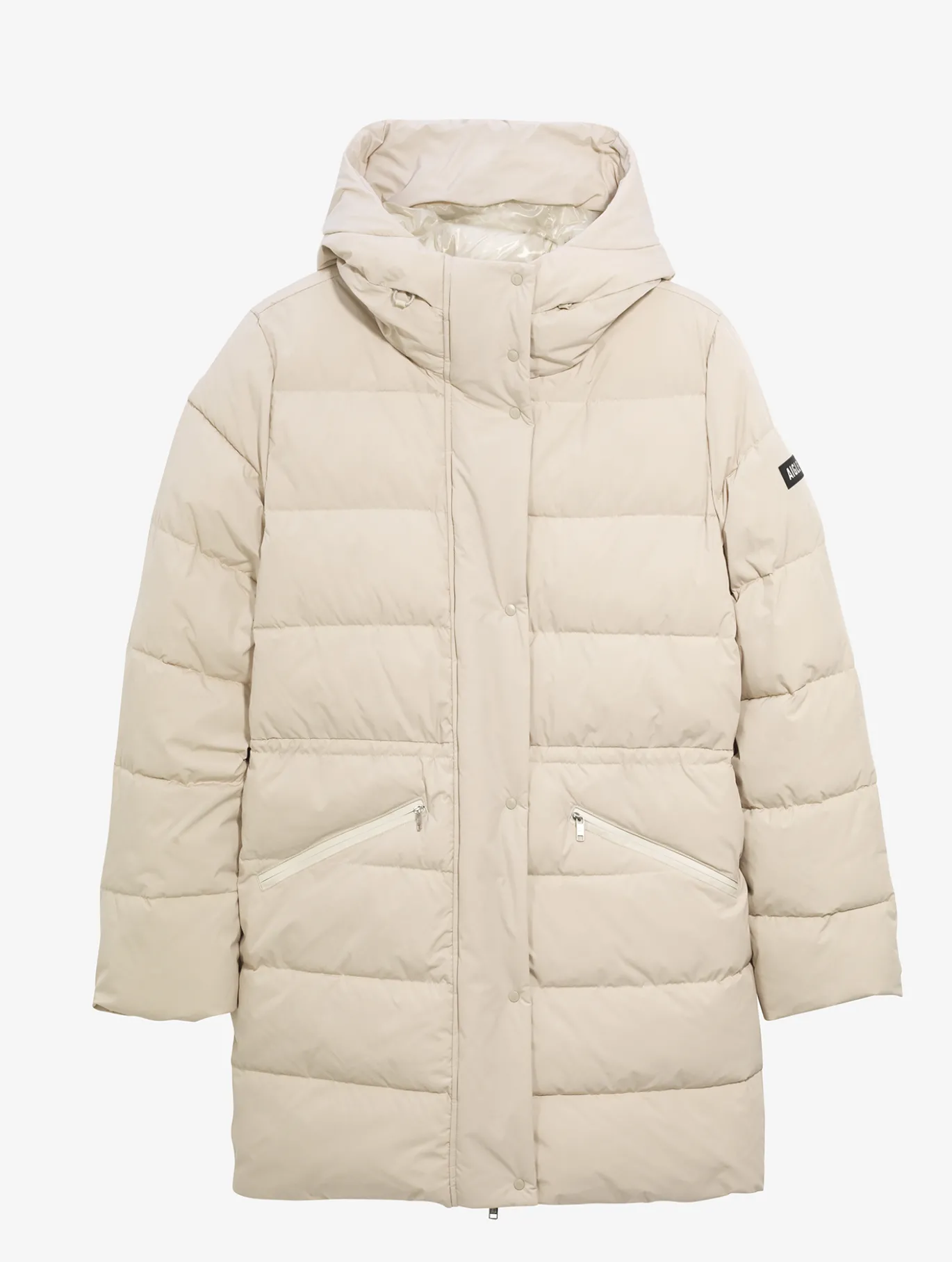 Doudoune Repreve® mi-longue déperlante - Beige