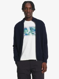 Gilet col montant à fermeture éclair - Bleu