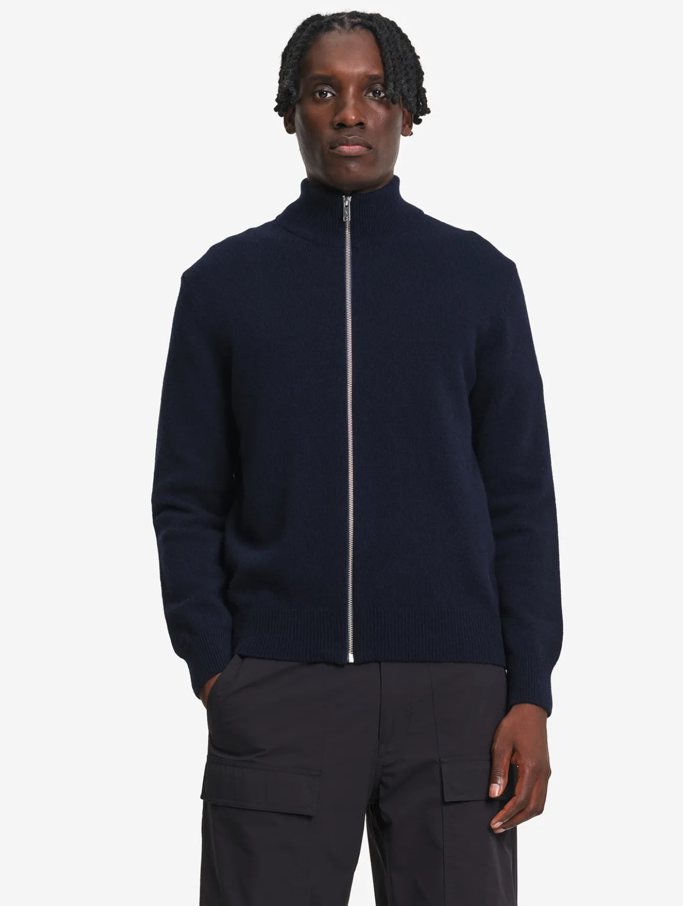 Gilet col montant à fermeture éclair - Bleu