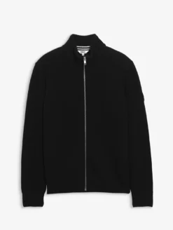 Gilet col montant à fermeture éclair - Noir