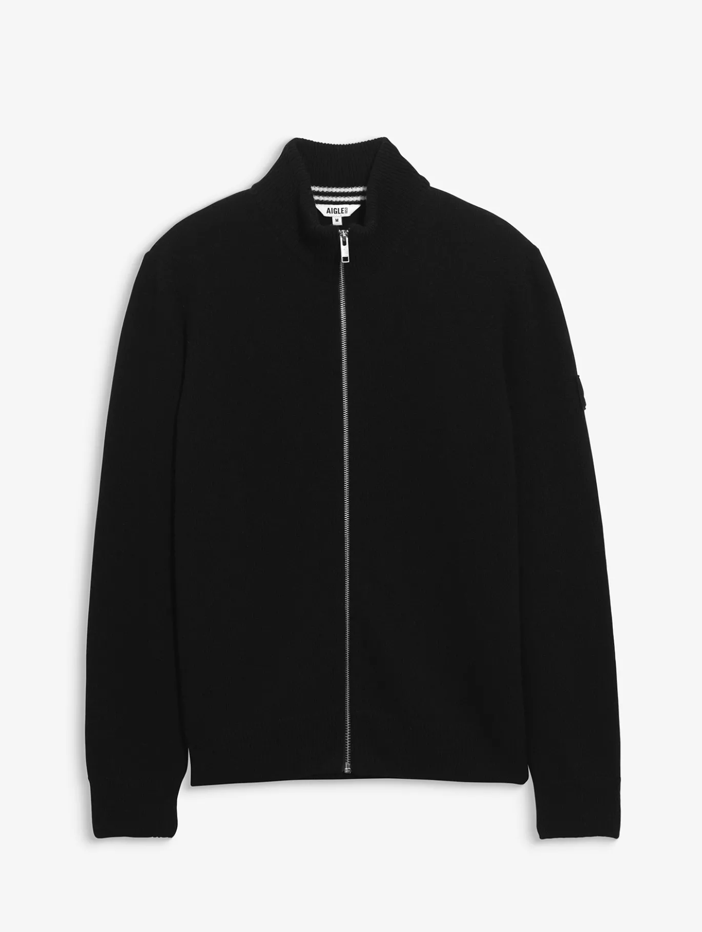 Gilet col montant à fermeture éclair - Noir