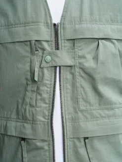 Gilet multi-poches déperlant anti-UV - Vert
