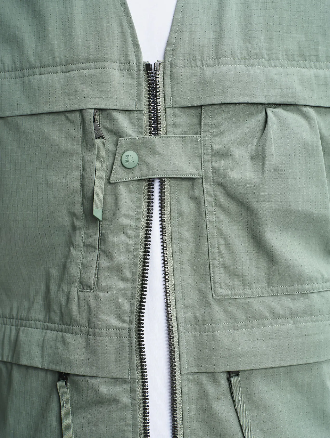 Gilet multi-poches déperlant anti-UV - Vert