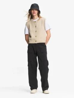 Gilet sans manches en laine mélangé - Beige