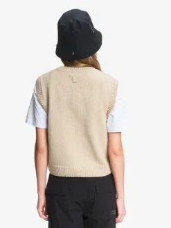 Gilet sans manches en laine mélangé - Beige