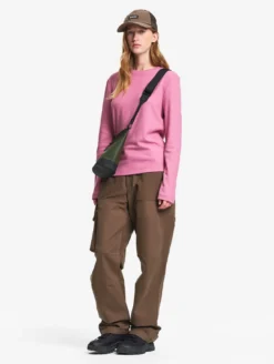 Haut à col rond en micro polaire - Rose