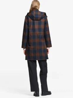 Imperméable MTD™ long à carreaux - Bleu