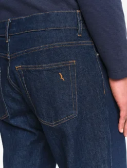 Jean droit taille mi-haute - Bleu