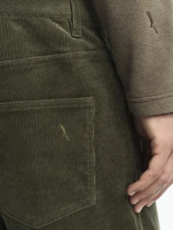 Jeans 5 poches en corduroy - Kaki