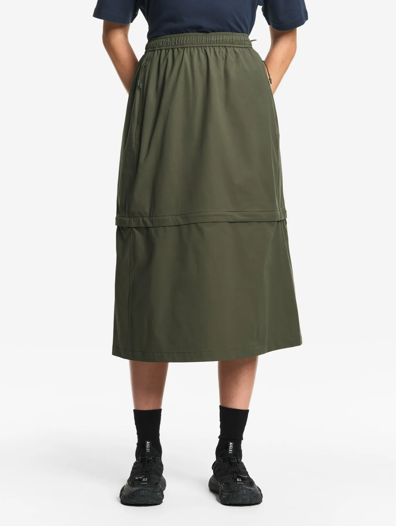 Jupe zippée modulable 2 en 1 DRY FAST TEXTILE® - Kaki
