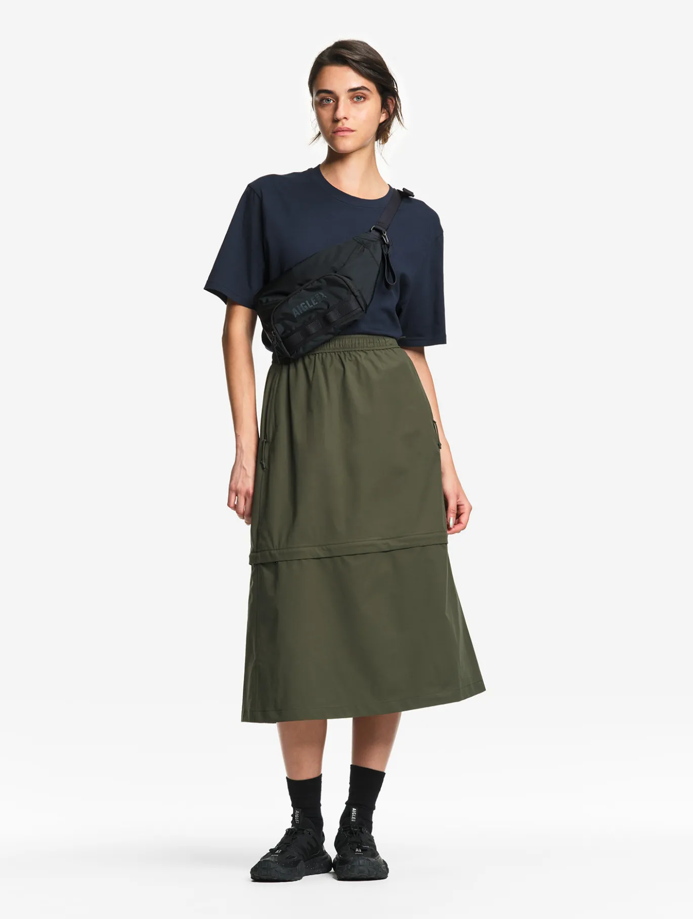 Jupe zippée modulable 2 en 1 DRY FAST TEXTILE® - Kaki