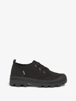 La chaussure polyvalente en coton recyclé, en version basse - Noir