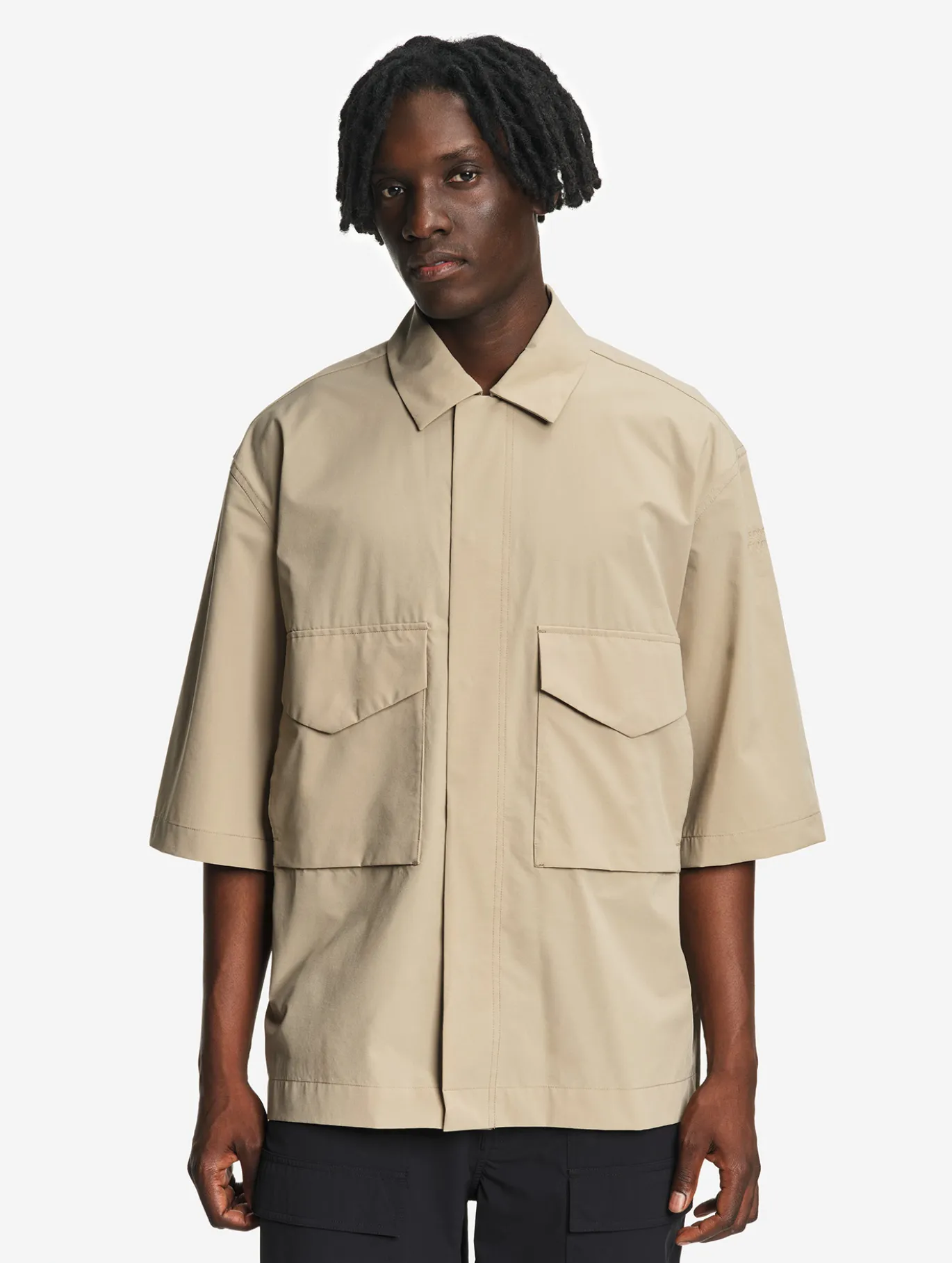La chemise mixte ample Aigle Experience by Études - Beige