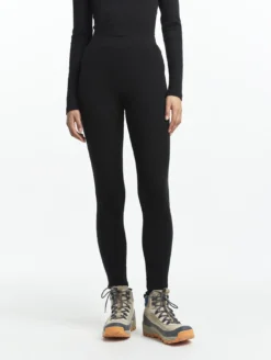 Legging ThermoPack™ en laine mérinos et tencel thermo-régulateur - Noir