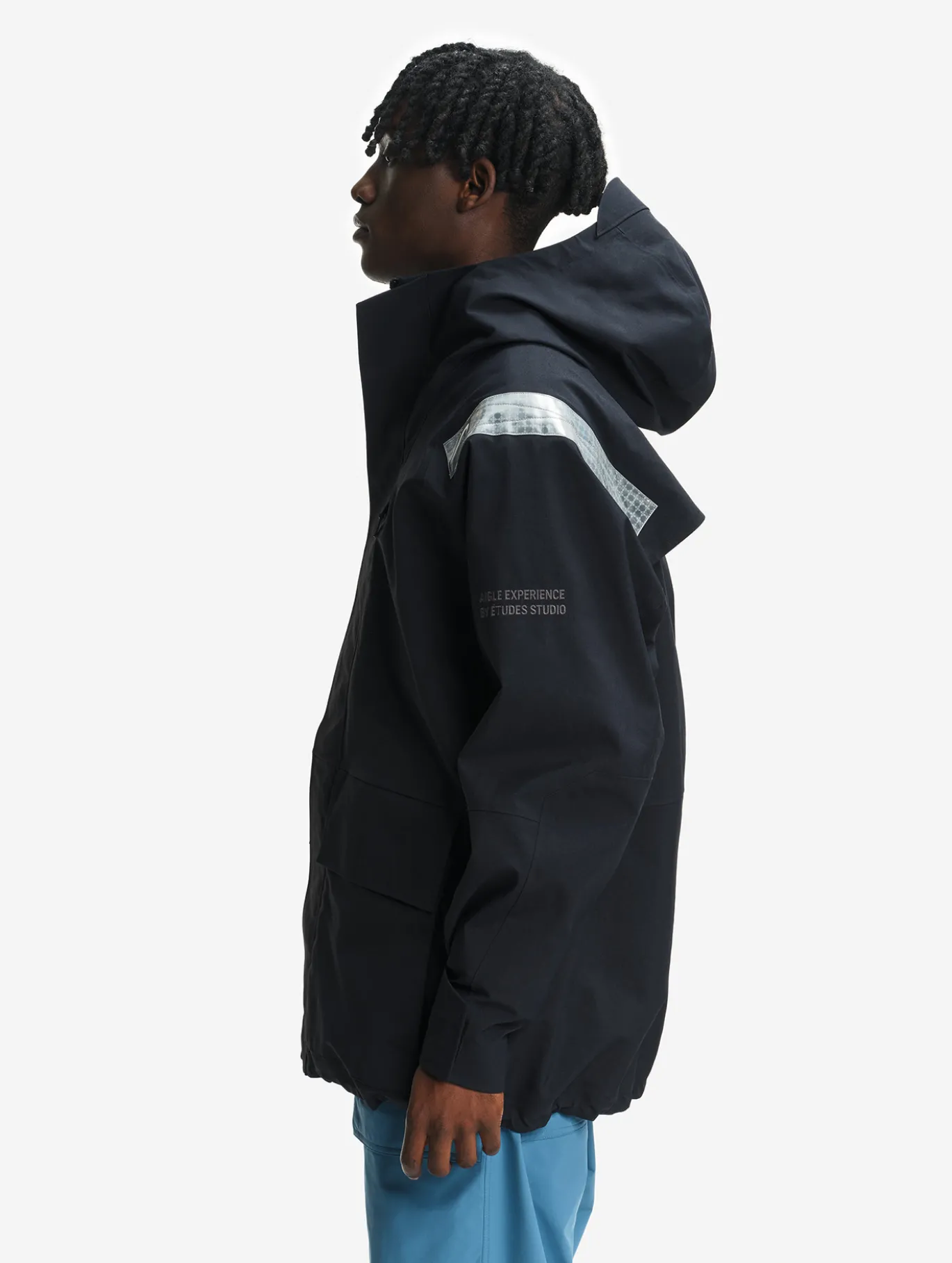 Le manteau mixte technique GORE-TEX® Aigle Experience by Études - Noir
