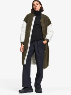 Manteau long réversible - Kaki
