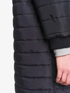 Manteau long réversible - Noir