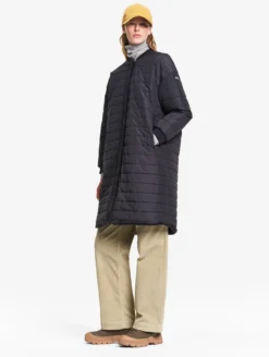 Manteau long réversible - Noir