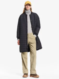 Manteau long réversible - Noir
