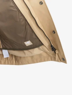 Manteau MTD™ court impérméable en cotton de twill à capuche amovible T-KIT™ - Beige