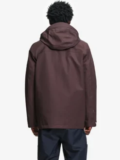 Manteau MTD™ court impérméable en cotton de twill à capuche amovible T-KIT™ - Marron