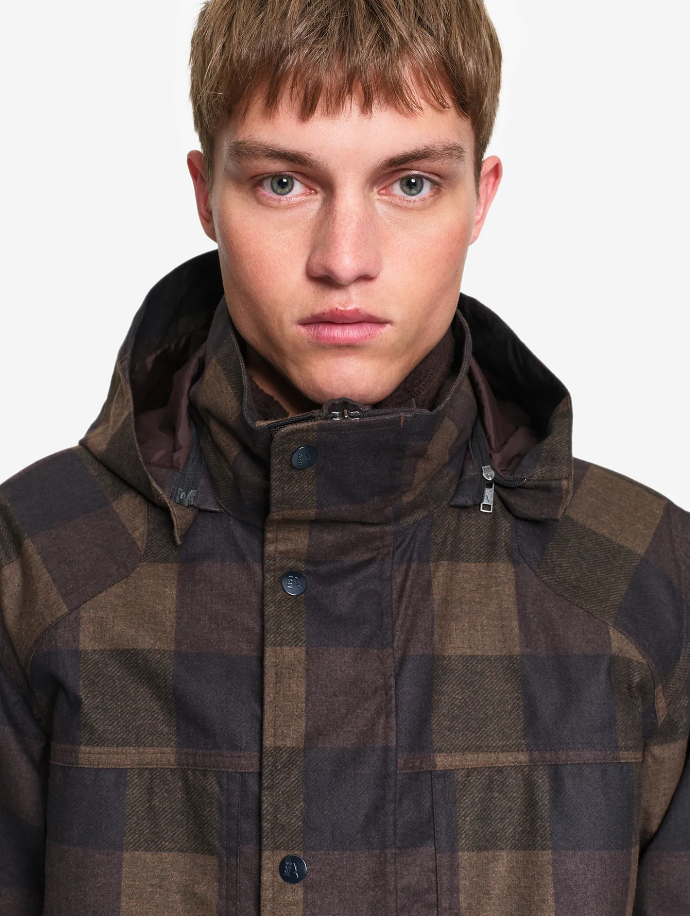 Manteau MTD™ imprimé carreaux T-KIT™ - Marron