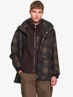Manteau MTD™ imprimé carreaux T-KIT™ - Marron